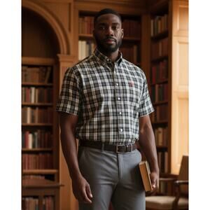 Ralph Lauren Men's Blake Cotton Green Plaid Button Down Size XL Tartan